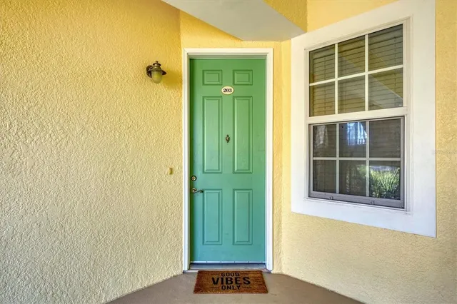 a view of front door