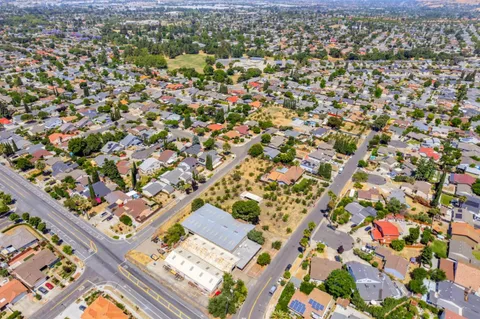 an aerial view of a city