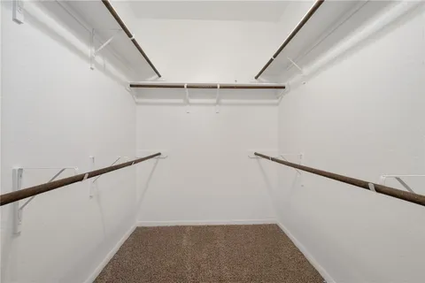 a view of small space with racks on the wall