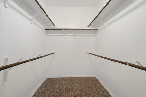 a view of small space with racks on the wall