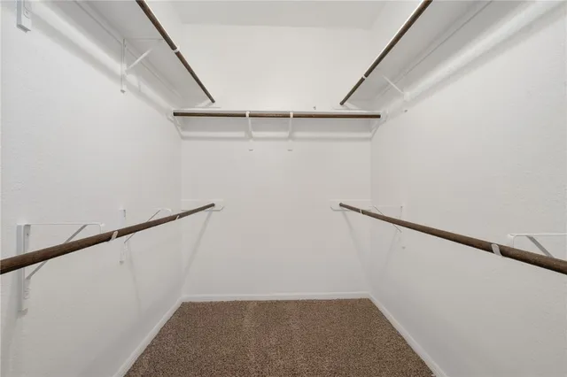 a view of small space with racks on the wall