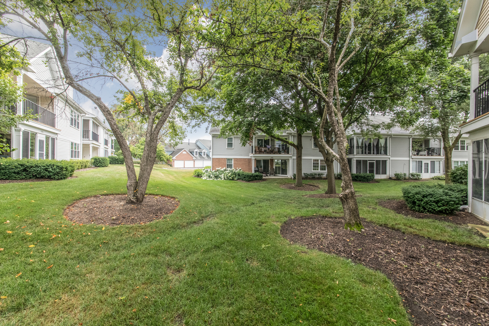 910 Persimmon Lane, Unit B Mount Prospect, IL 60056 - Photo 28 of 31 a front view of a house with a garden and trees