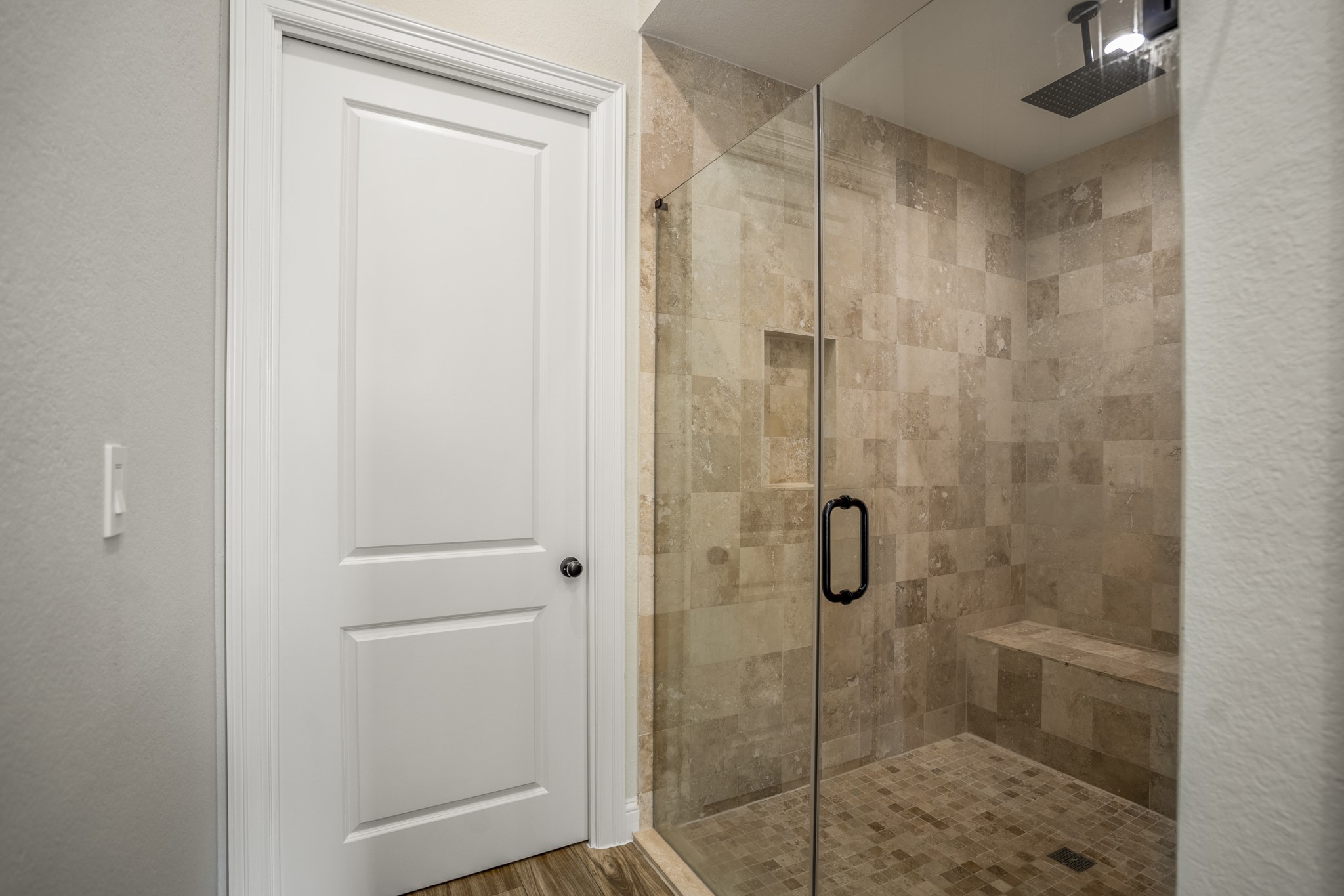 25202 Wilkes Park Road Tomball, TX 77375 - Photo 25 of 50 Separate frameless glass shower offers convenience with designer tile accents.