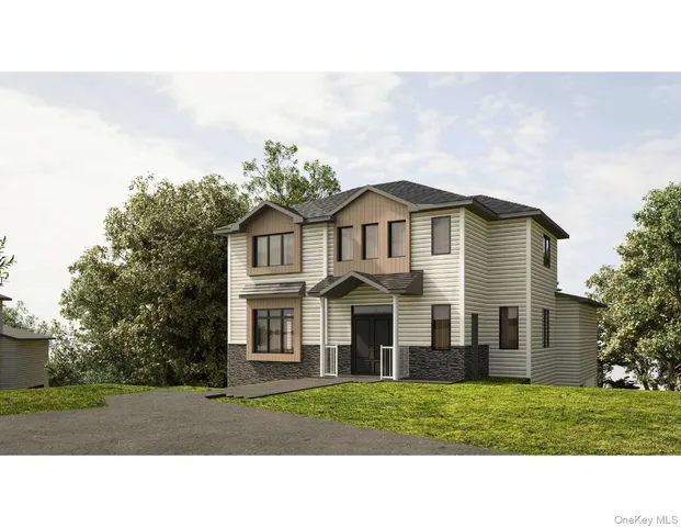 a house view with a garden space