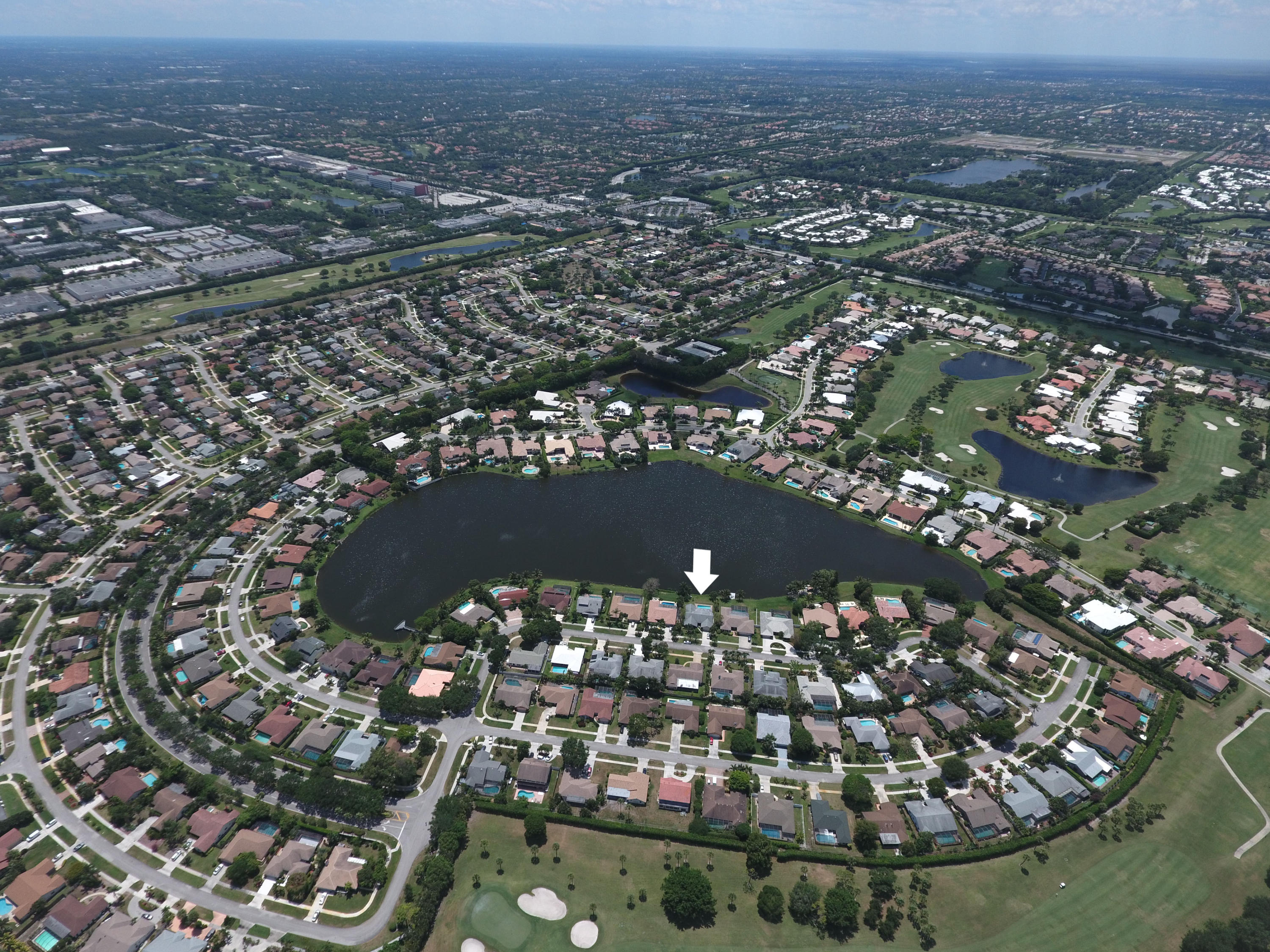 17391 Springtree Lane Boca Raton, FL 33487 - Photo 1 of 39 17391 Spring Tree Aerial w arrow