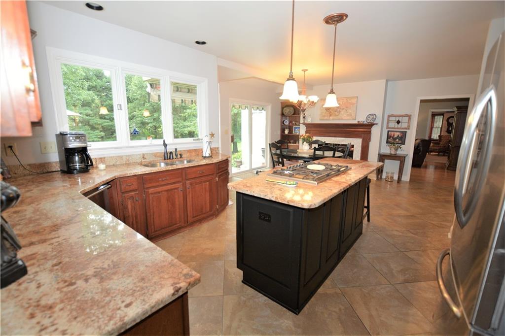 Kitchen fully equipped with top of the line appliances