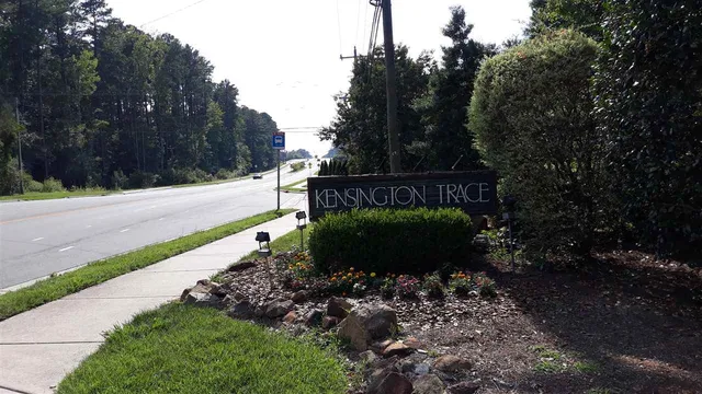 a front view of a building with street