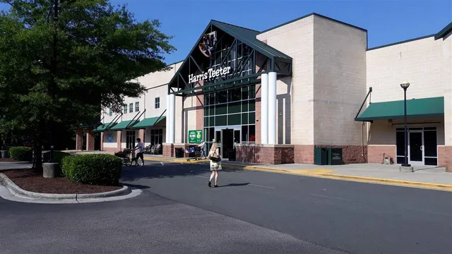 a front view of a building with street