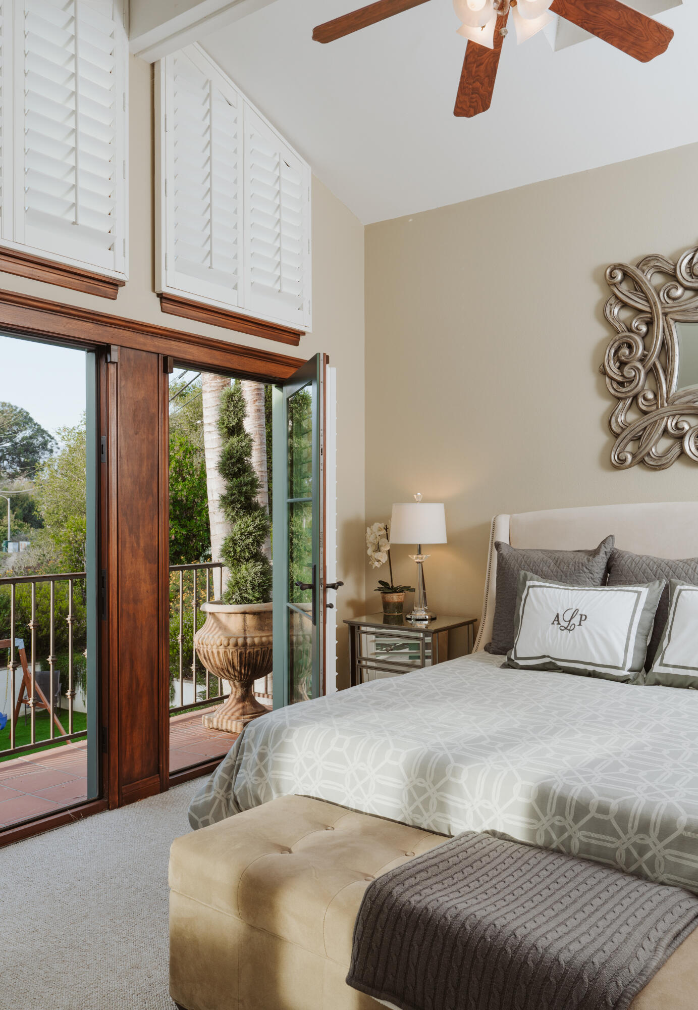 844 Meigs Road Santa Barbara, CA 93109 - Photo 12 of 32 a bedroom with a bed and glass window