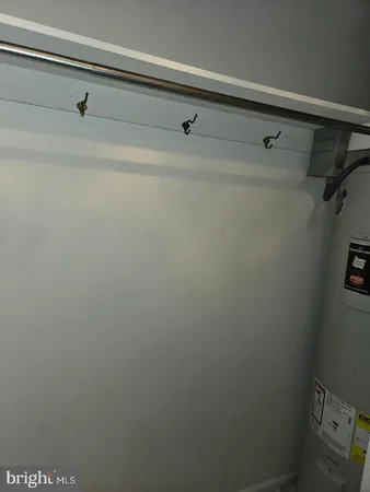 a close up view of racks on the wall