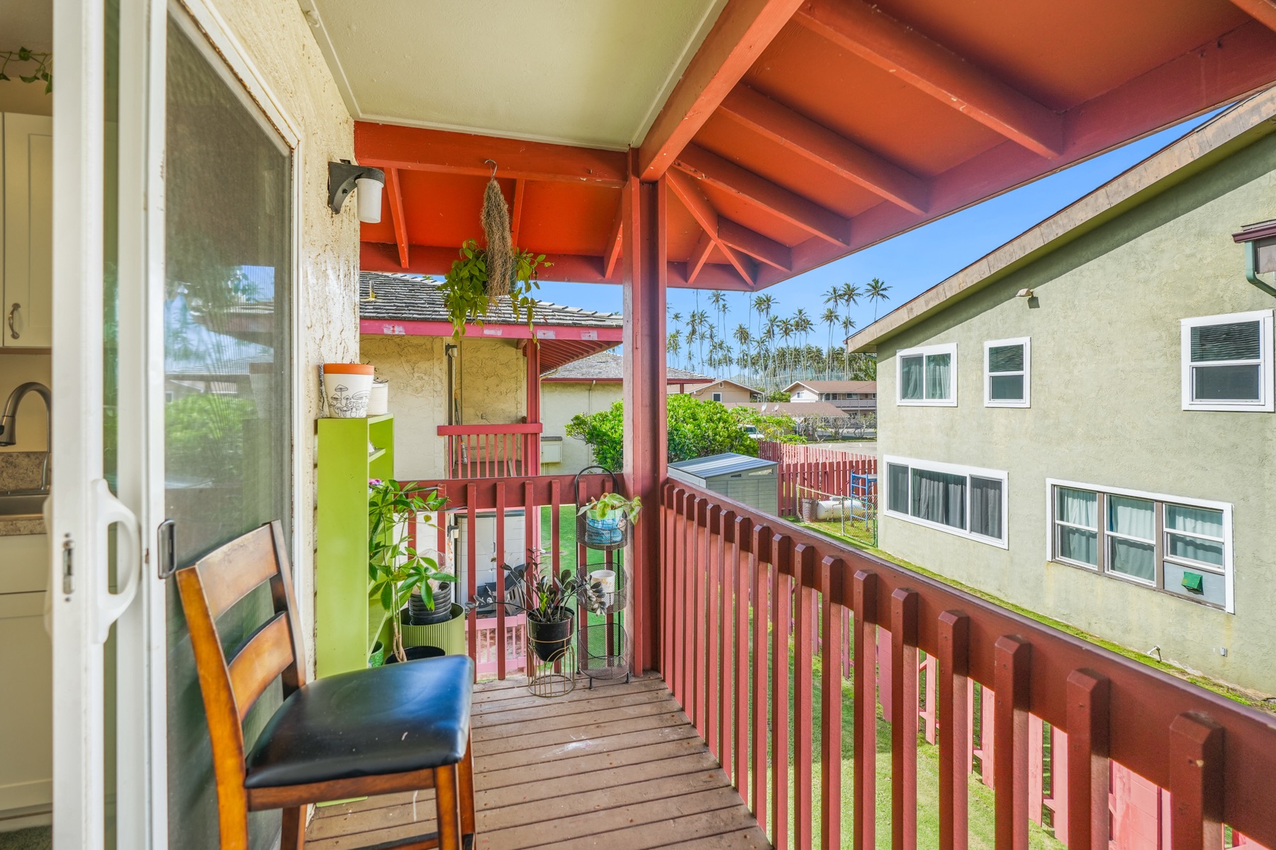 4461 Kamoa Road, Unit F21 Kapaa, HI 96746 - Photo 20 of 20 a view of a balcony with furniture