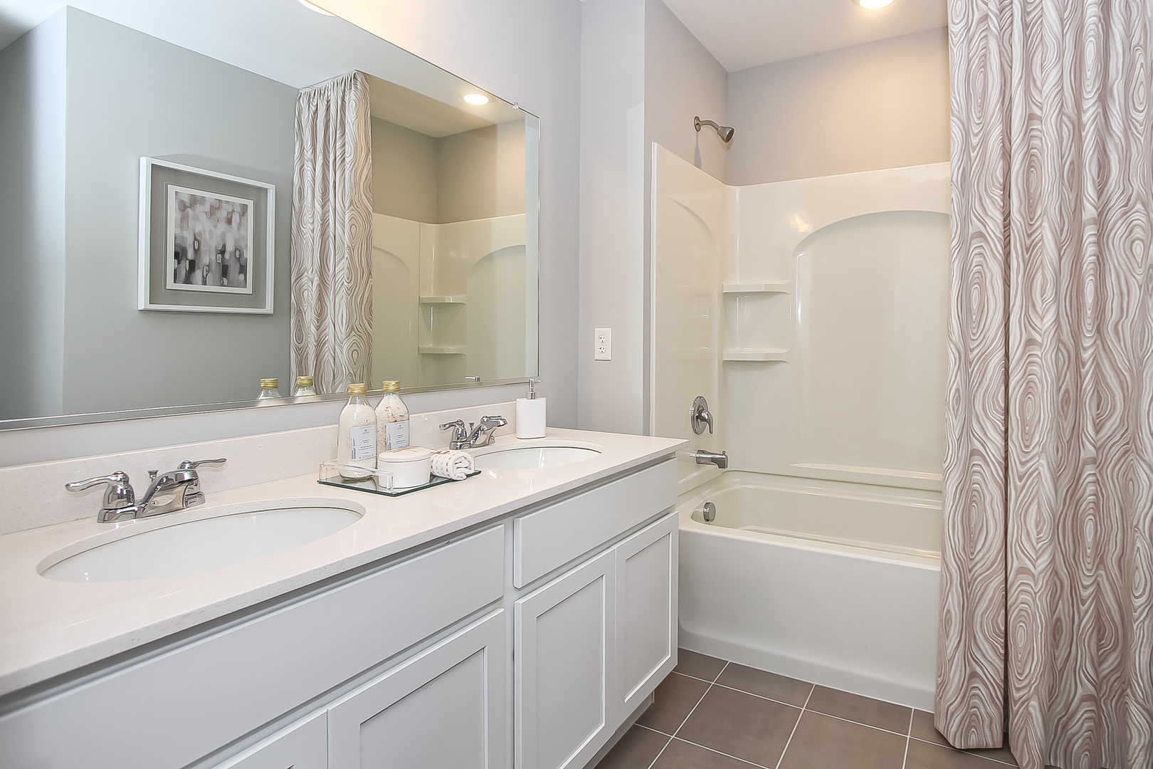 324 Kingsport Drive South Elgin, IL 60177 - Photo 20 of 25 a bathroom with a granite countertop sink a toilet and shower