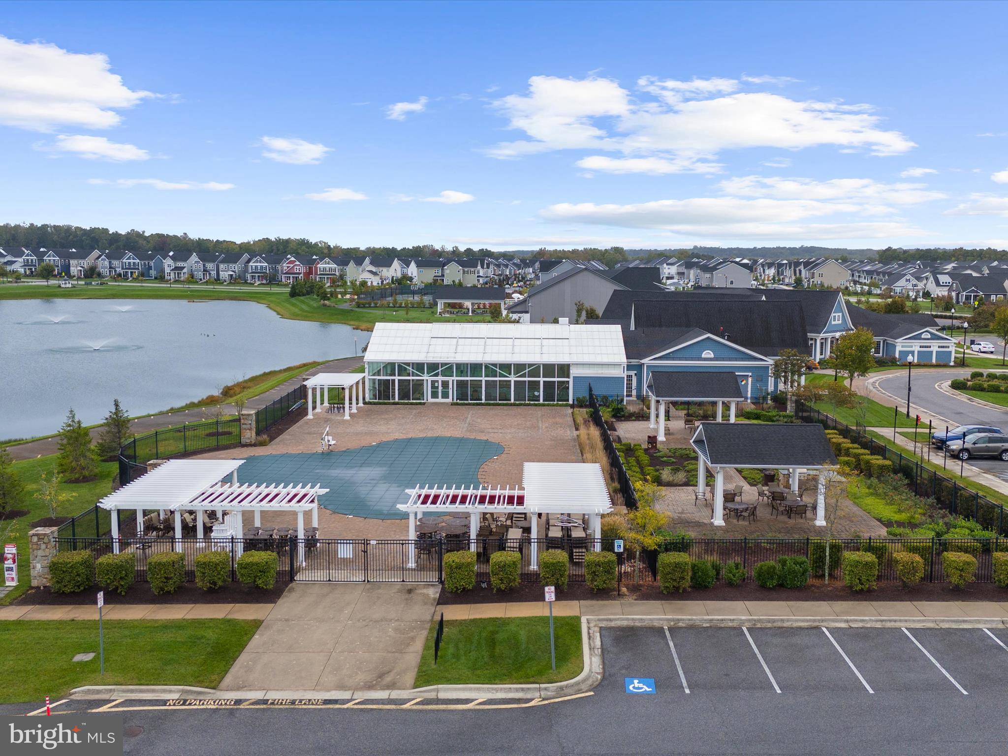 1530 Yellow Sand Lane Odenton, MD 21113 - Photo 67 of 87 an aerial view of a house with a garden and lake view