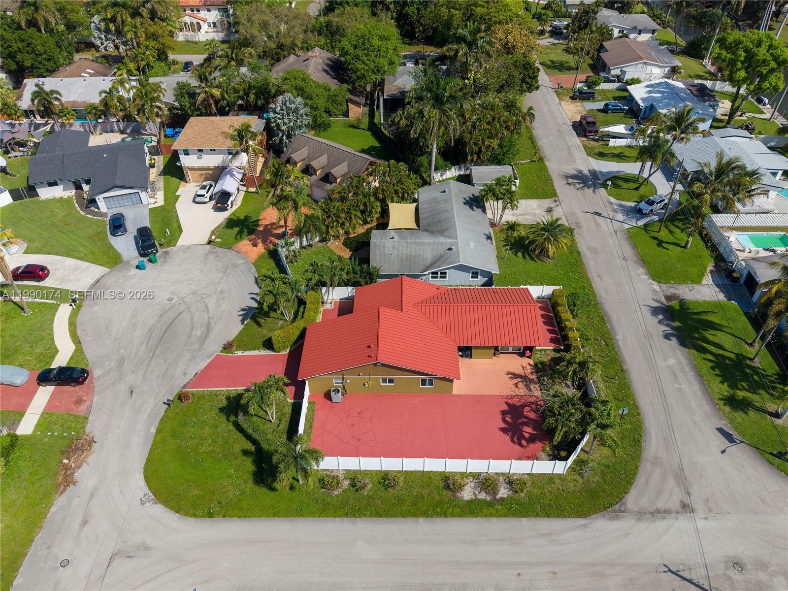4548 Southwest 28th Way Dania Beach, FL 33312 - Photo 60 of 63 an aerial view of a house with garden space and street view