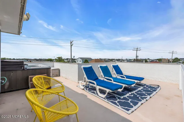 an aerial view of a city with lake view