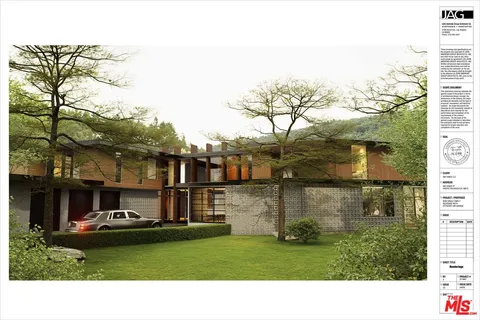 a swimming pool with outdoor seating and garden