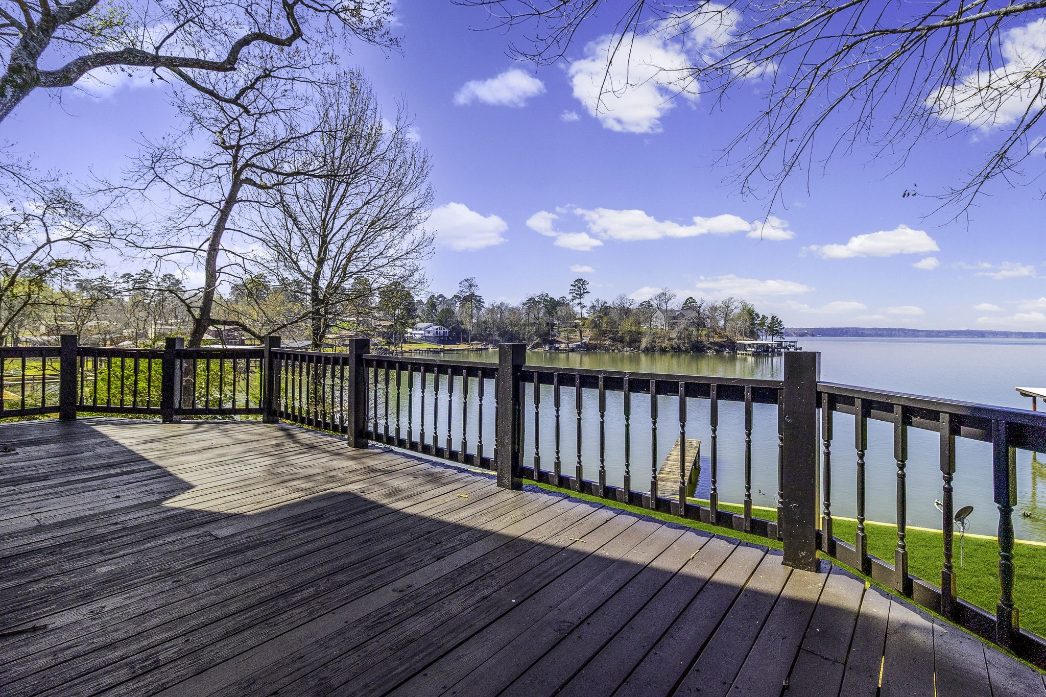 231 North Point Road Trinity, TX 75862 - Photo 45 of 50 a view of wooden deck with a backyard