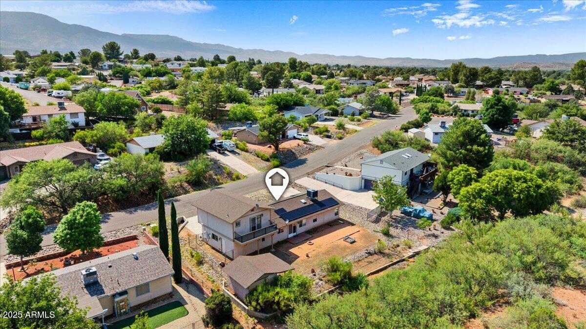 2527 Rio Verde Drive Cottonwood, AZ 86326 - Photo 41 of 43 an aerial view of a house with a garden
