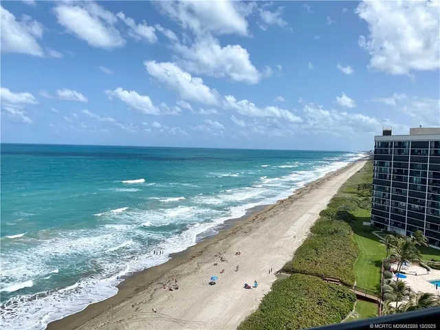 a view of an ocean beach