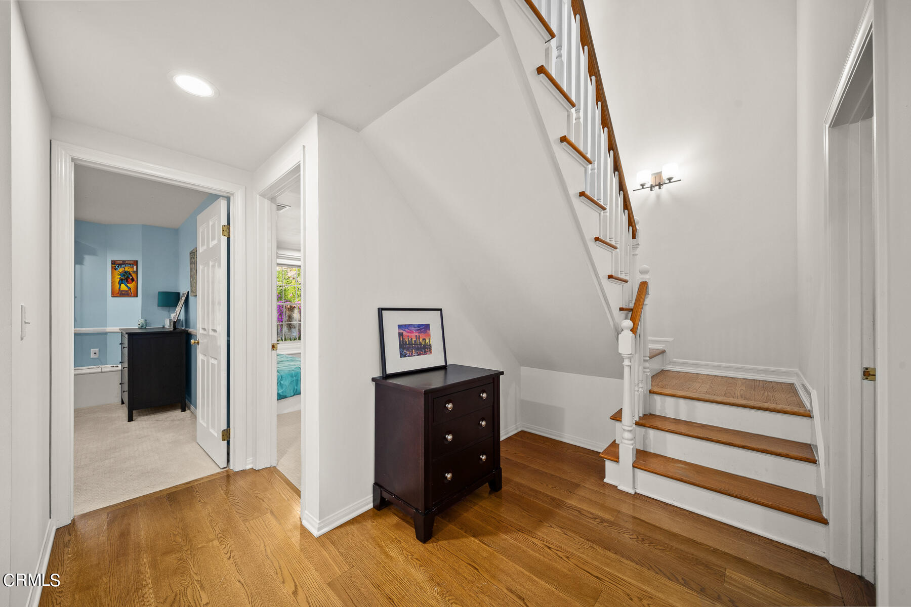 3337 Haven Way Burbank, CA 91504 - Photo 42 of 63 a view of entryway with stairs and wooden floor