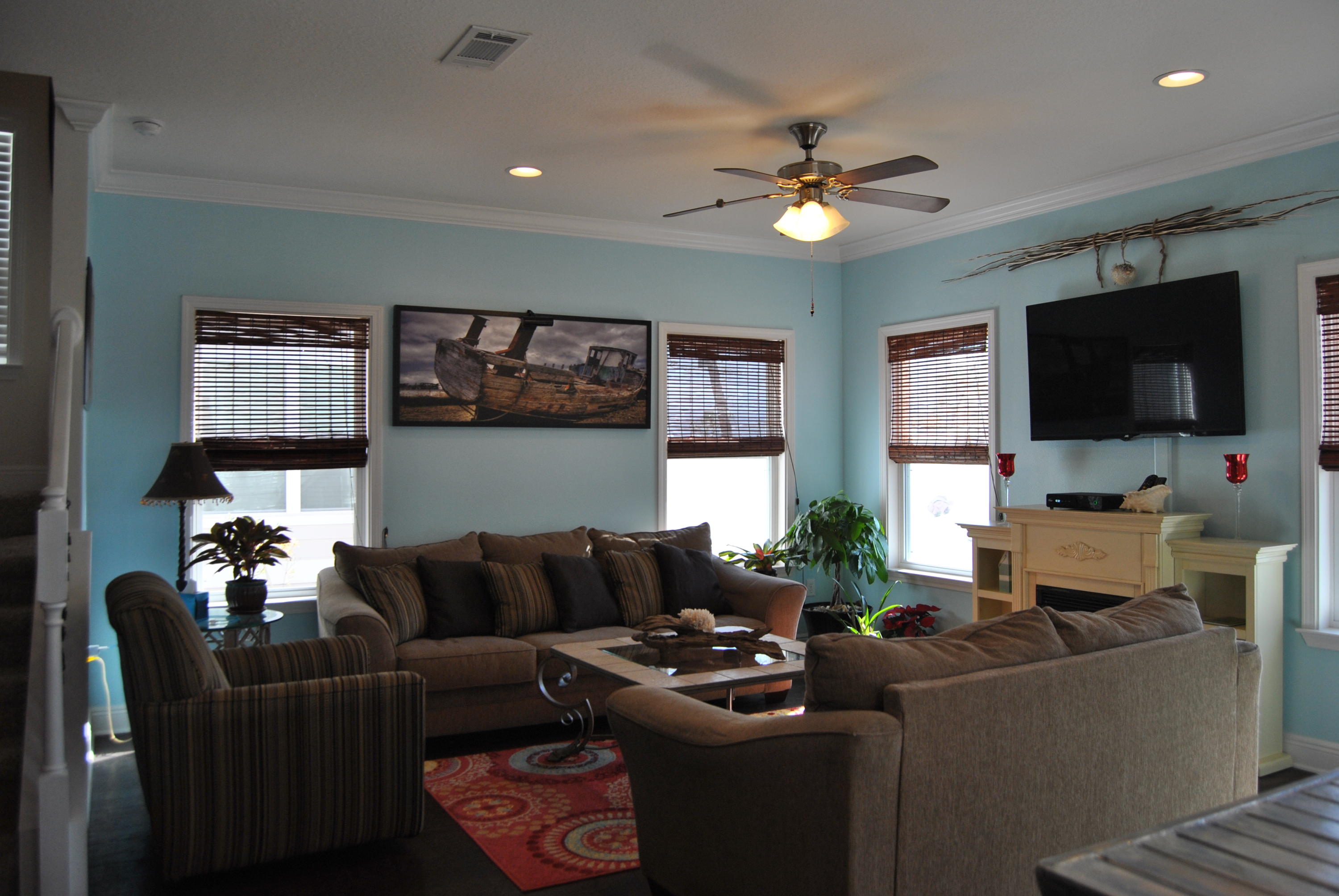 41 Topside Drive Inlet Beach, FL 32461 - Photo 7 of 42 a living room with furniture and a flat screen tv