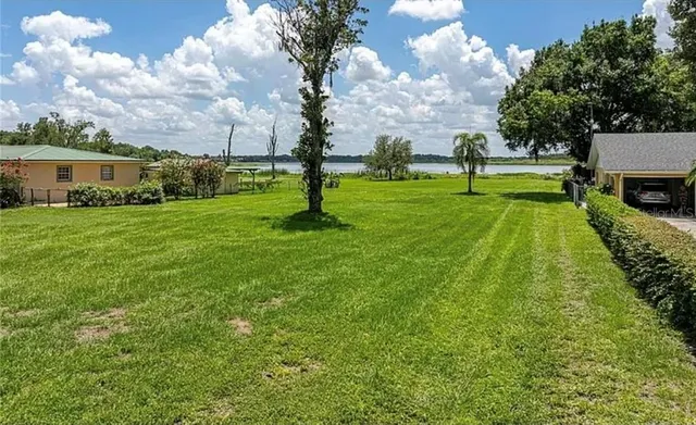 a view of a backyard