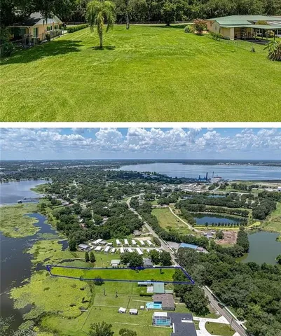 a view of an outdoor space and a lake view