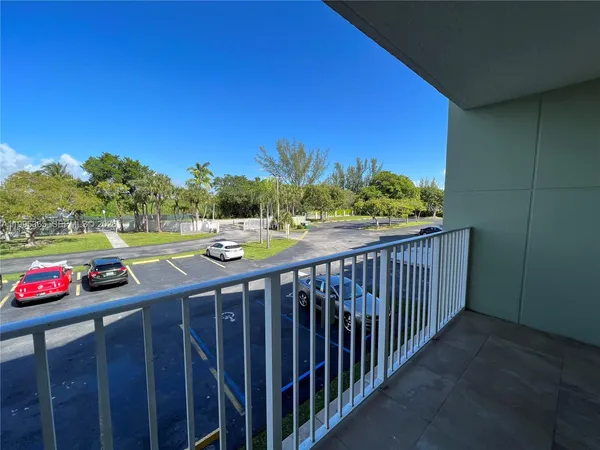 a front view of a multi story building