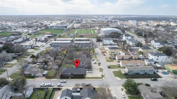 an aerial view of multiple house