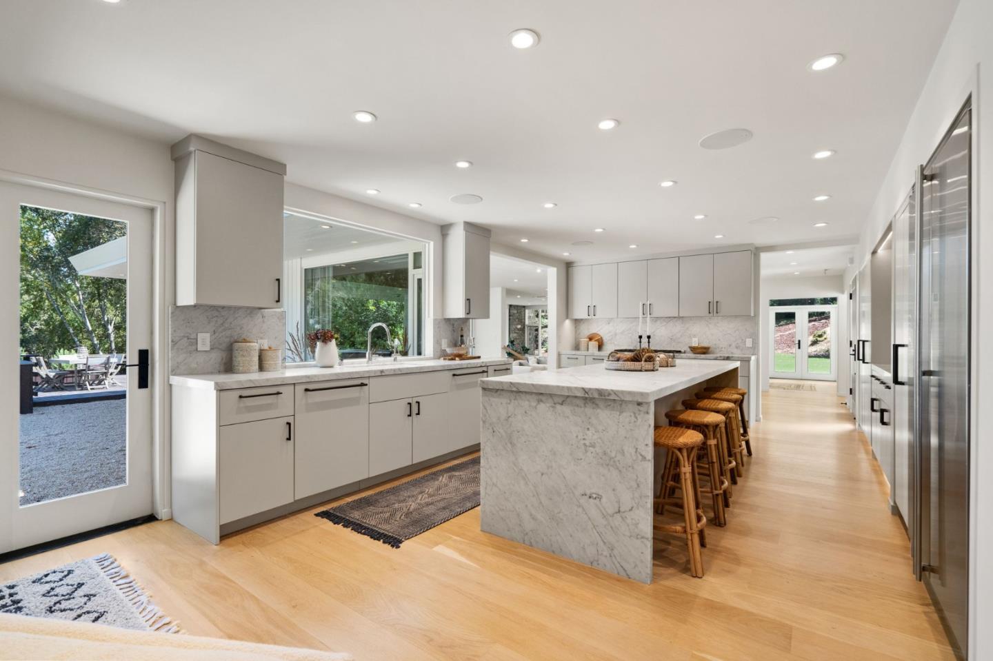 161 Eleanor Drive Woodside, CA 94062 - Photo 11 of 57 a kitchen with counter top space sink and refrigerator