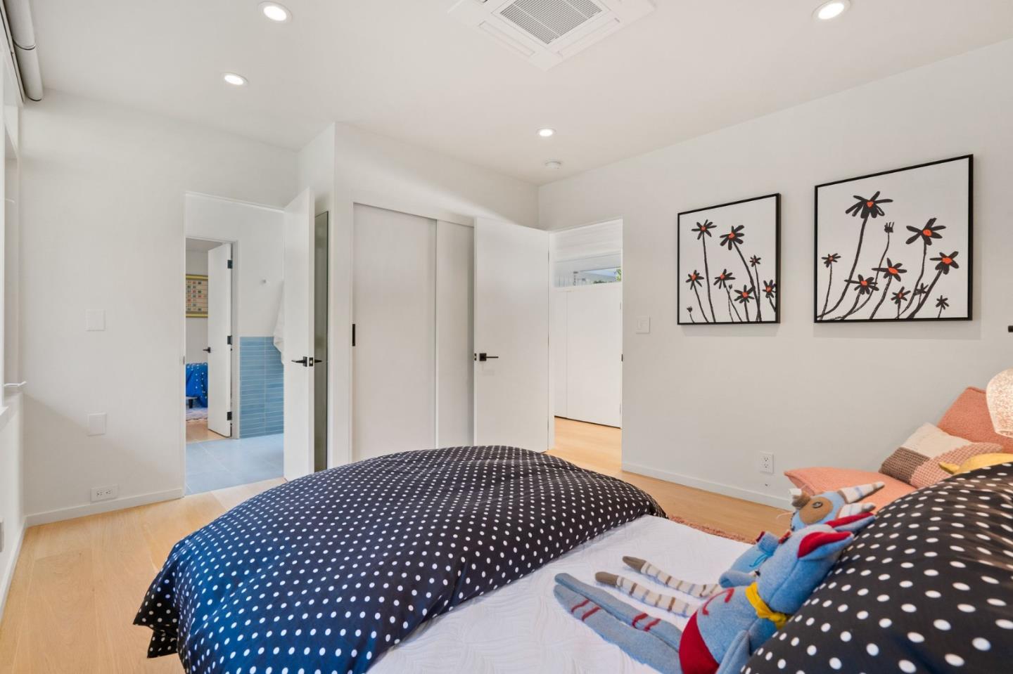 161 Eleanor Drive Woodside, CA 94062 - Photo 24 of 57 a bedroom with a bed and a view of bedroom