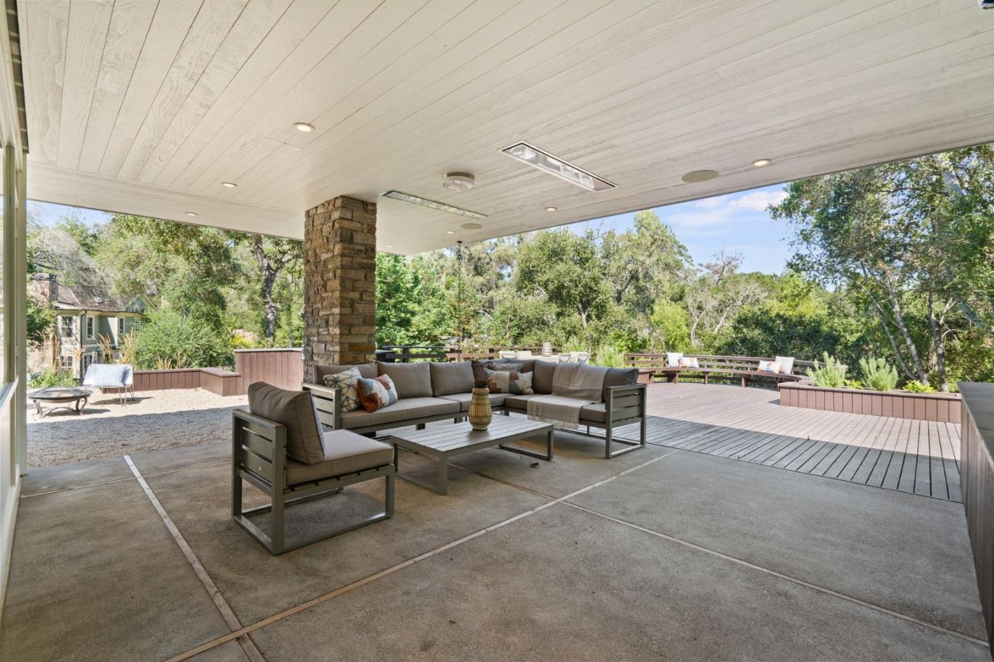 161 Eleanor Drive Woodside, CA 94062 - Photo 43 of 57 a living room with patio furniture and a large window