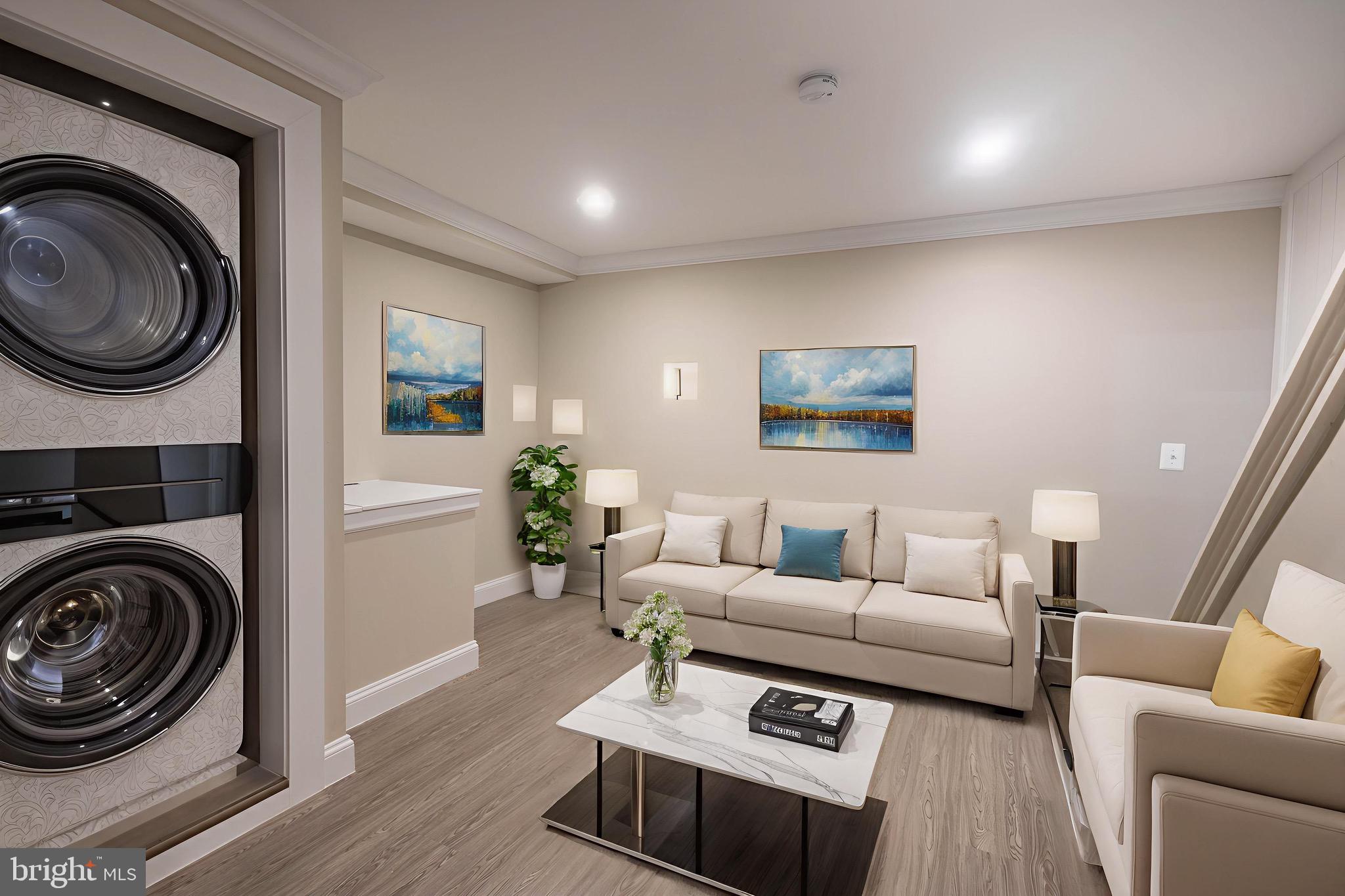 2846 Lake Avenue Baltimore, MD 21213 - Photo 23 of 28 a living room with furniture and a washer dryer