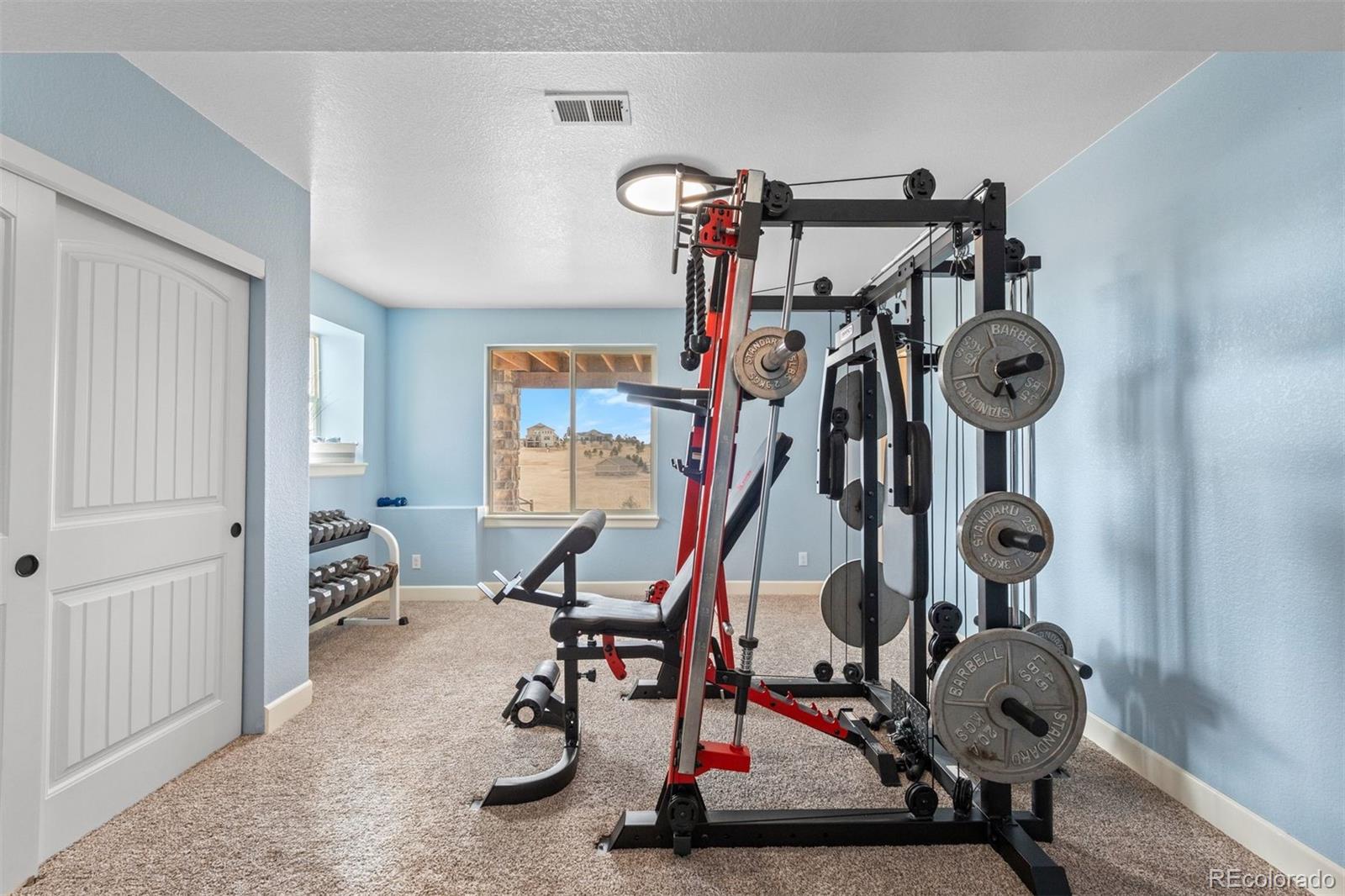 32335 Legacy Ridge Street Elizabeth, CO 80107 - Photo 30 of 50 a view of a room with gym equipment