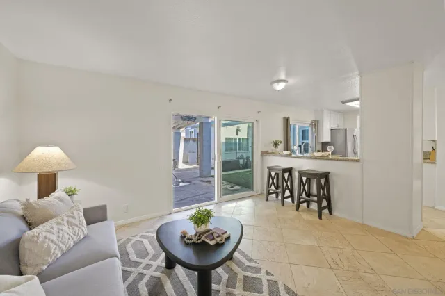 a dining room with furniture and a table