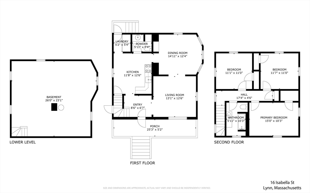 16 Isabella Street Lynn, MA 01902 - Photo 23 of 26 a picture of a room with a white wall and a white refrigerator