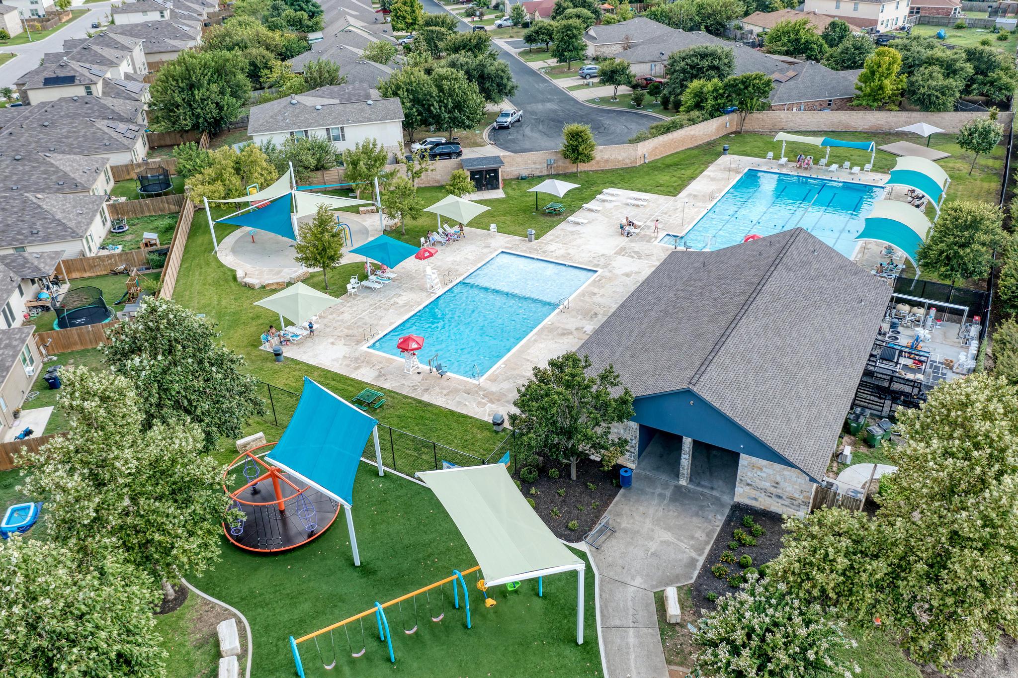 129 Vulcan Drive Jarrell, TX 76537 - Photo 32 of 35 an aerial view of a house with outdoor space