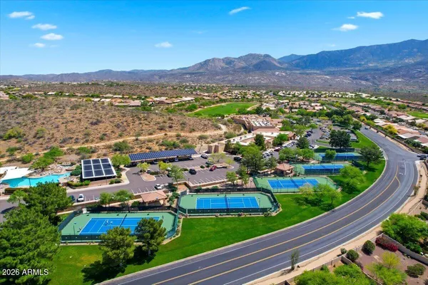 a view of a city with a lake