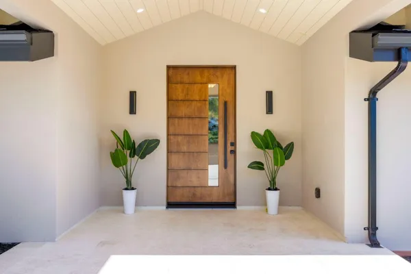 a outdoor living space with furniture