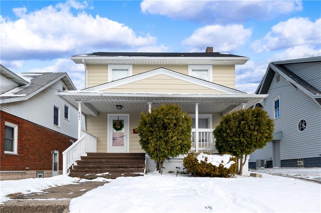 a front view of a house