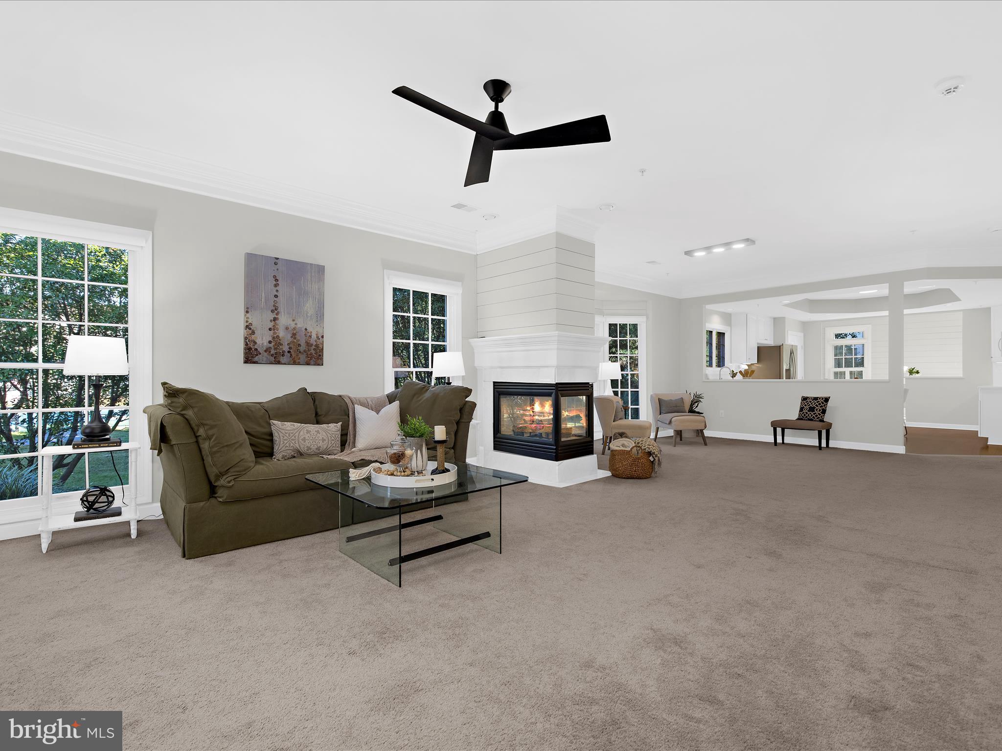 301 Colony Point Place Edgewater, MD 21037 - Photo 7 of 45 a living room with furniture and a fireplace