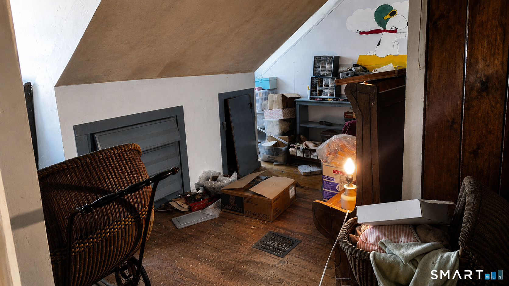 136 Norwich-Lebanon Road Franklin, CT 06254 - Photo 28 of 35 Cozy living area featuring vaulted ceilings and rustic charm.