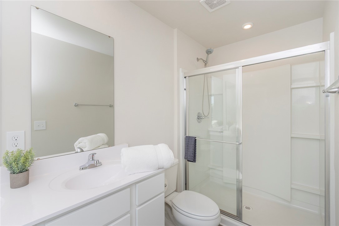 132 Bleckley Trail Anderson, SC 29625 - Photo 15 of 44 This sleek bathroom features a modern vanity and a refreshing shower, perfect for daily routines.