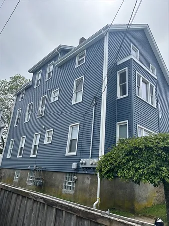 a front view of a building with balcony