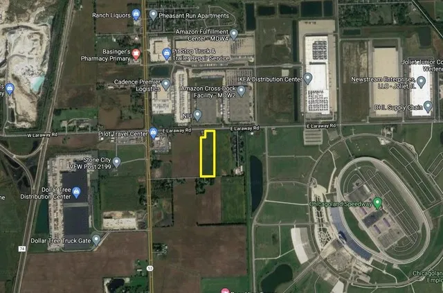 an aerial view of a residential houses