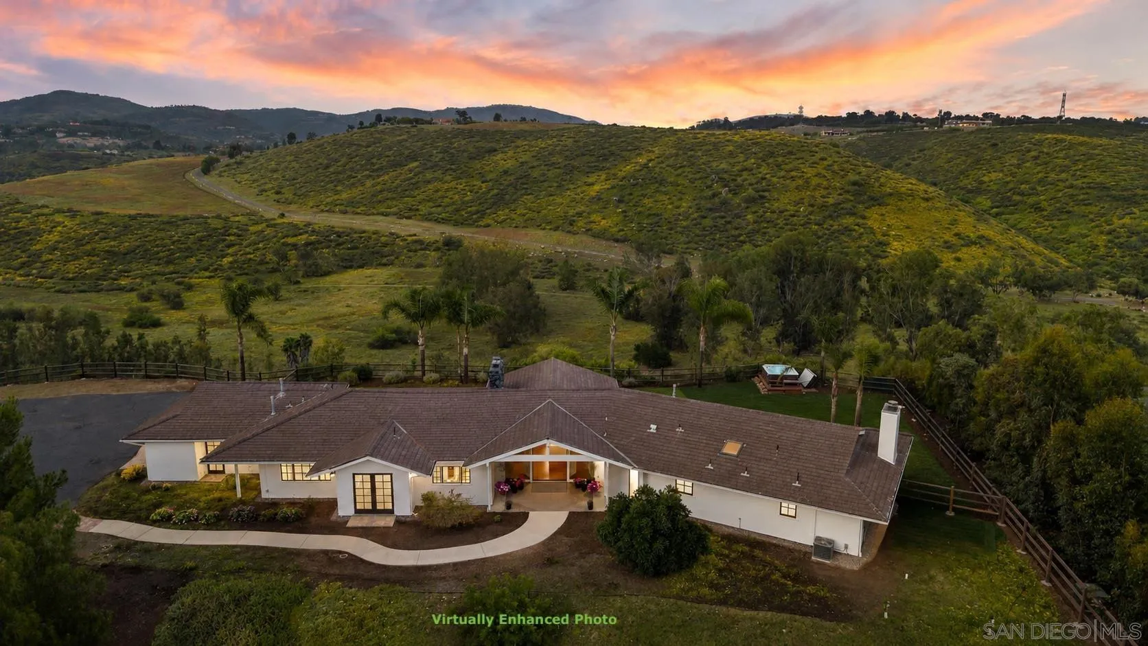 16551 Zumaque Street Rancho Santa Fe, CA 92067 - Photo 4 of 56 Virtually Enhanced Drone Shot