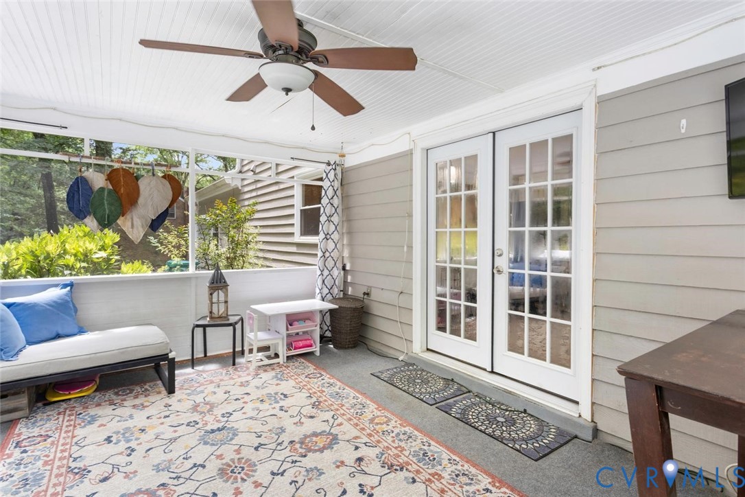 2011 Camborne Road Chesterfield, VA 23236 - Photo 40 of 47 Screened porch featuring a beadboard ceiling, ceil