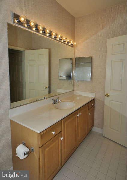 11408 Gate Hill Place, Unit O Reston, VA 20194 - Photo 15 of 30 a bathroom with a sink double vanity and a mirror