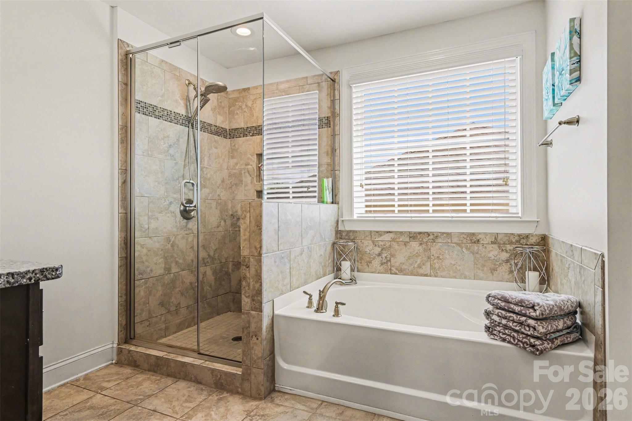 850 Coralbell Way Fort Mill, SC 29708 - Photo 26 of 48 a bathroom with a bathtub and shower