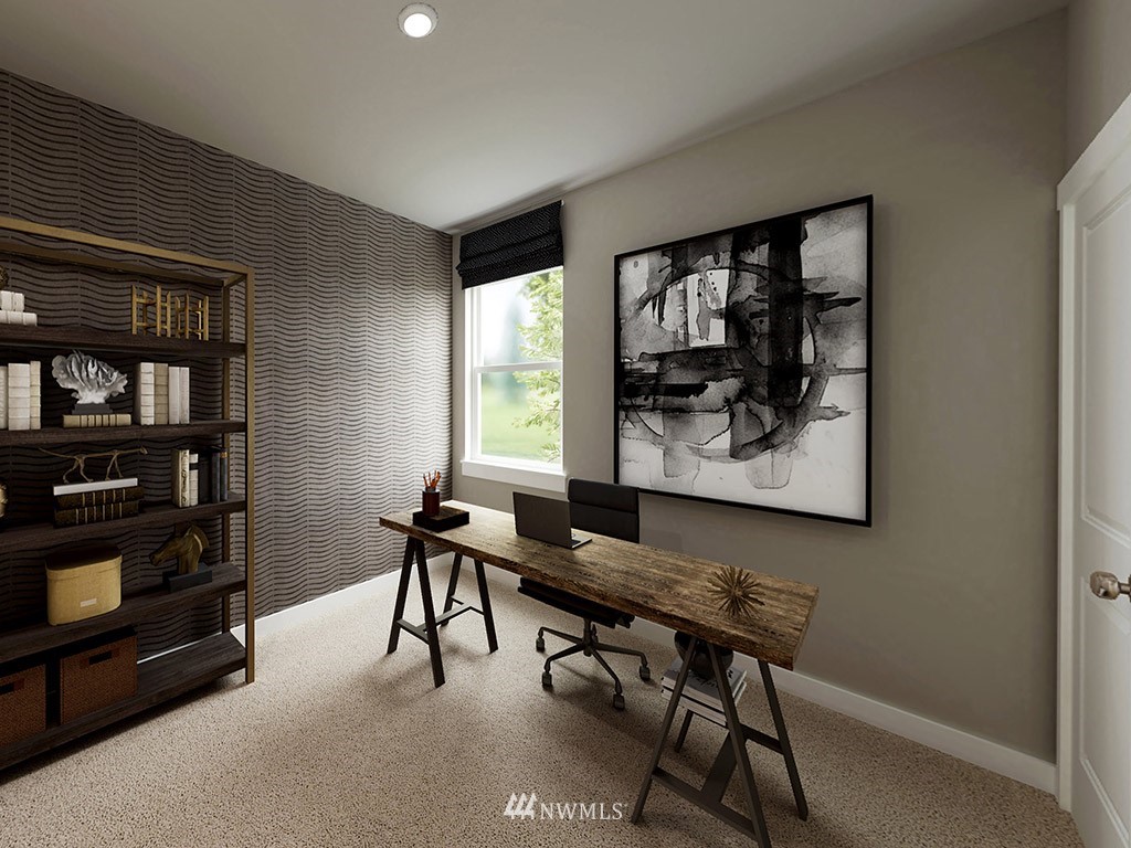 12 181st Street Southeast, Unit 7 Bothell, WA 98012 - Photo 23 of 31 a living room with furniture and a bookshelf